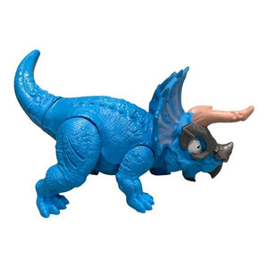 ZURU Robo Alive Dino Wars Triceratops Blue Robotic Dinosaur Figure Toy